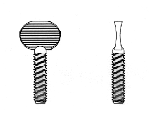 NTWB1432 - 1/4-20 x 2" - Oval Head Thumb Screws - Nylon 10 pcs/pkg