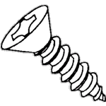 SMFP0004 - #0 X 1/4 - Flat Head Sheet Metal Screws - Phillips 100 pcs/pkg