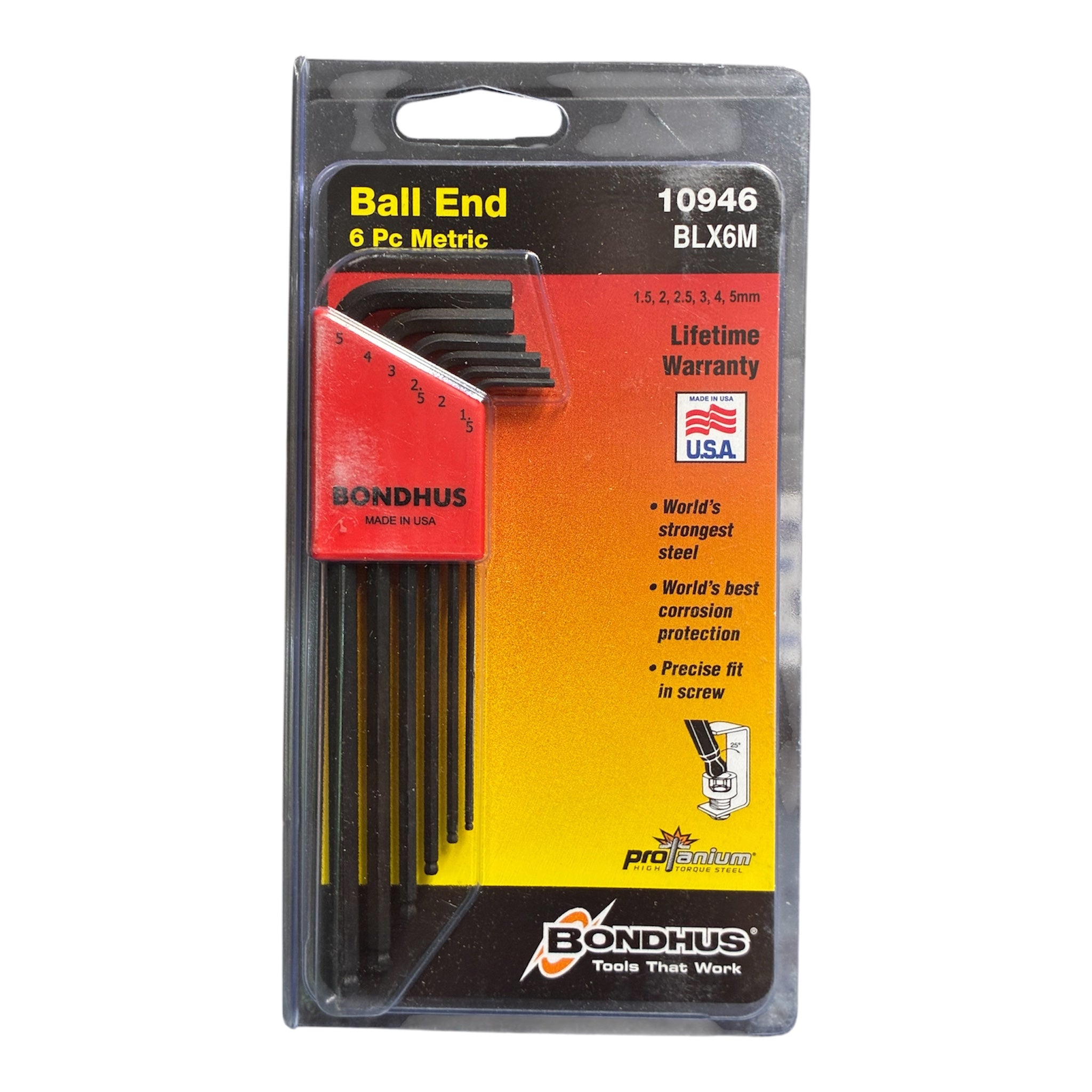BALLDRIVER TIP HEX KEY L-WRENCH SET - METRIC