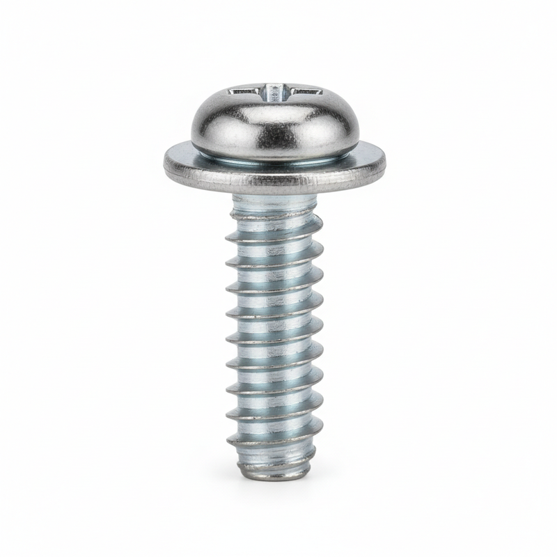 SERVO SCREW ROUND WASHER PHILLIPS NICKEL PLATED SHEET METAL SCREW