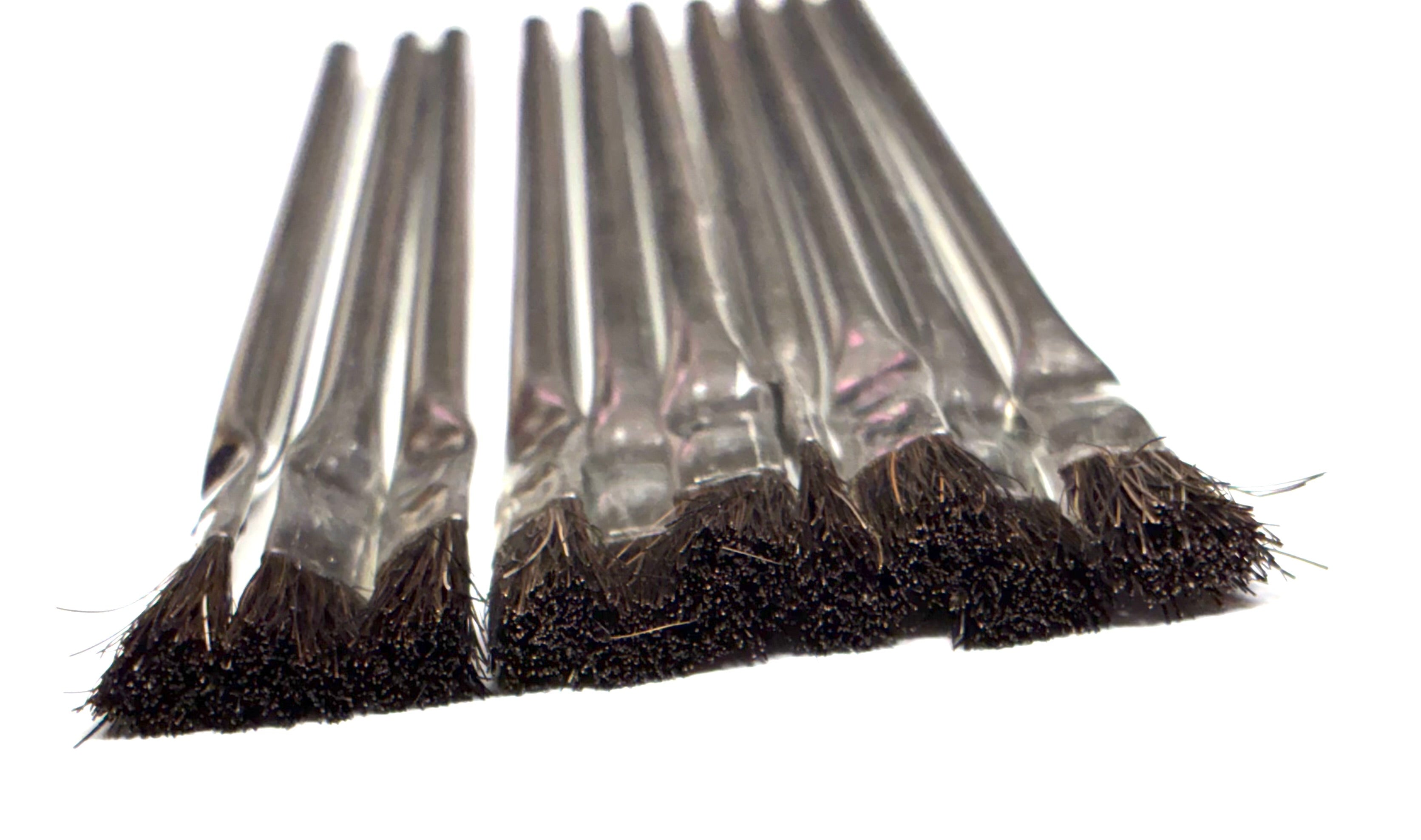 (TINBRUSH) 1/4" TIN BRUSHES HORSEHAIR - PACK OF 10