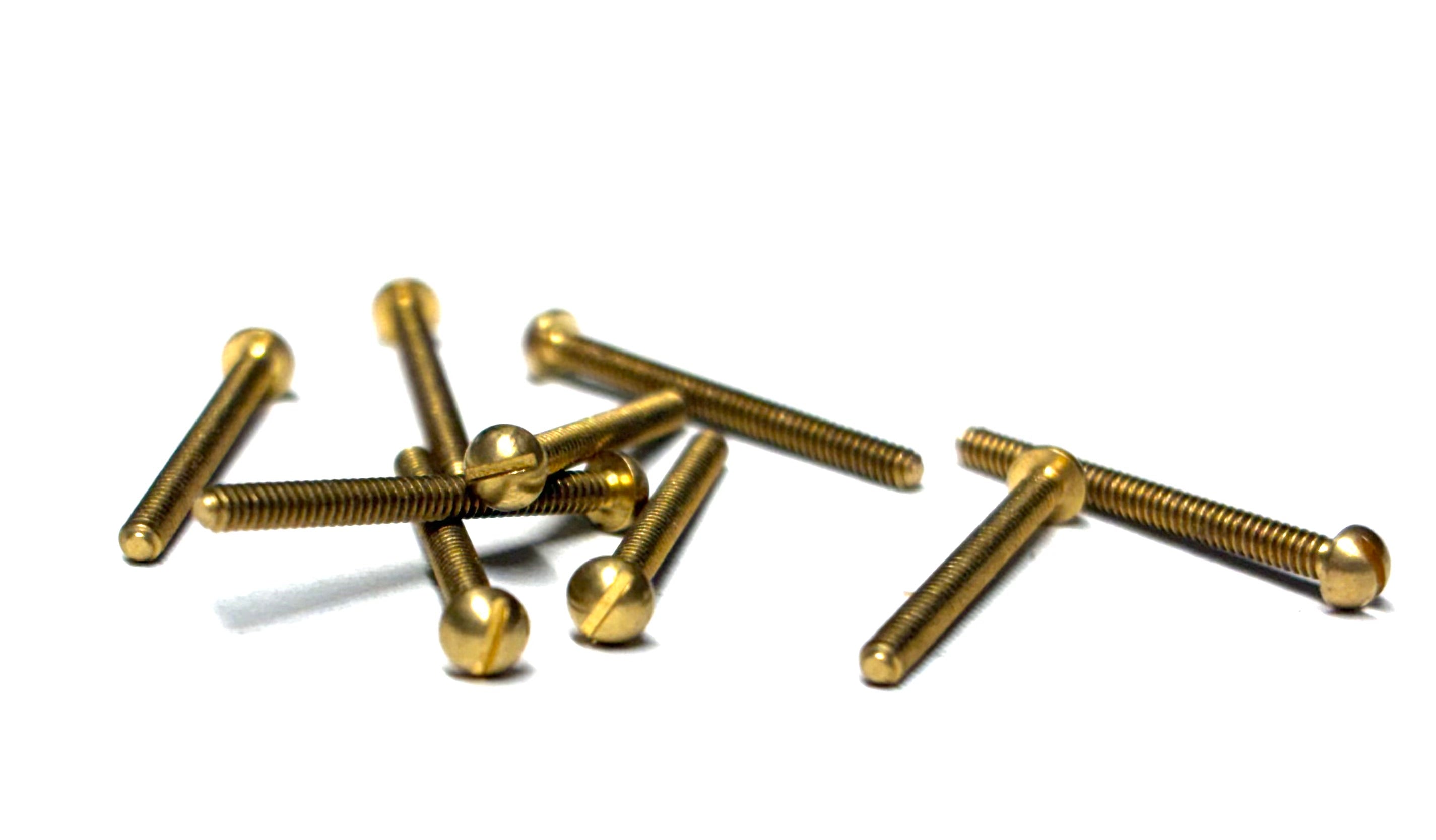 (RMB00908) BRASS ROUND HEAD MACHINE SCREW 00-90 X 1/2" - 50 pcs/pkg