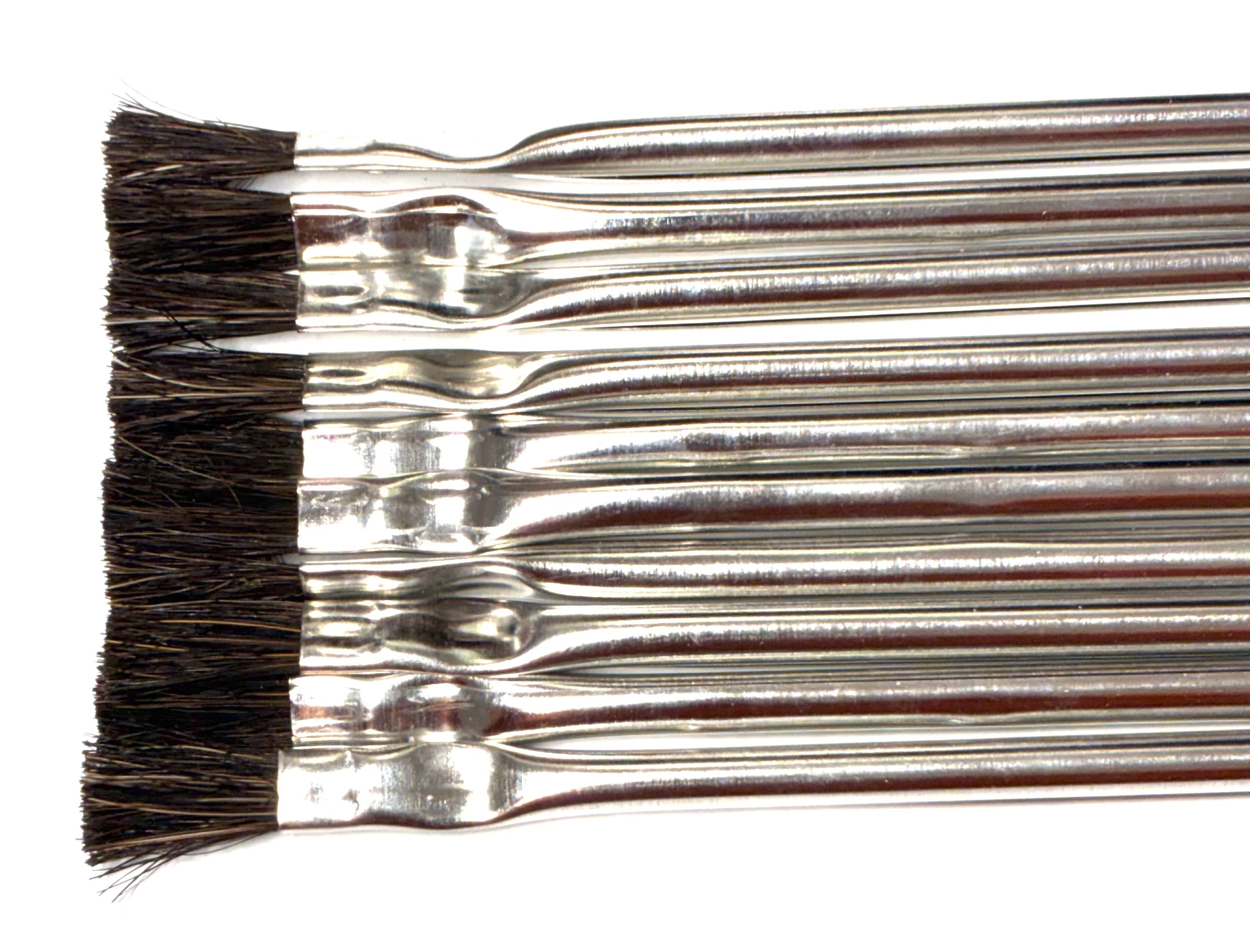 (TINBRUSH) 1/4" TIN BRUSHES HORSEHAIR - PACK OF 10