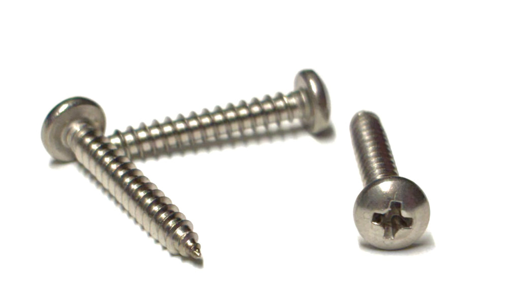 (SMPPS0406) PHILLIPS STAINLESS STEEL PAN HEAD SHEET METAL SCREW #4 X 3/8 - 100 pcs/pkg