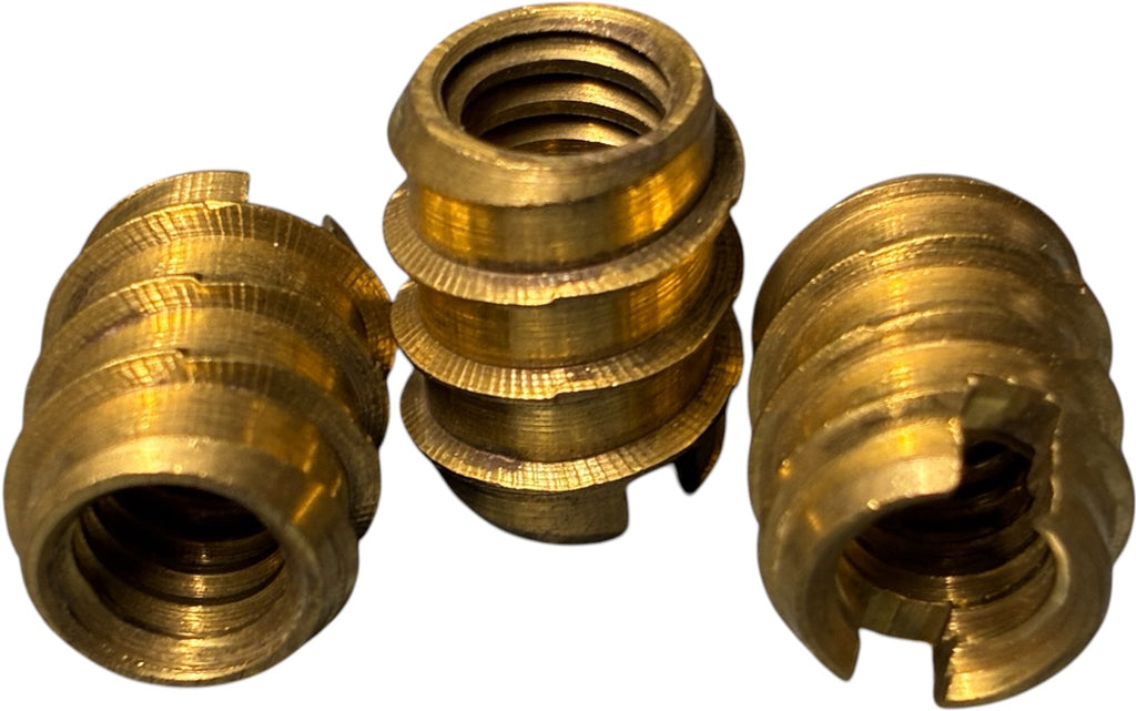 (BTI1420) BRASS THREADED INSERT 1/4-20 (DRILL 11/64" HOLE) - 20 pcs/pkg