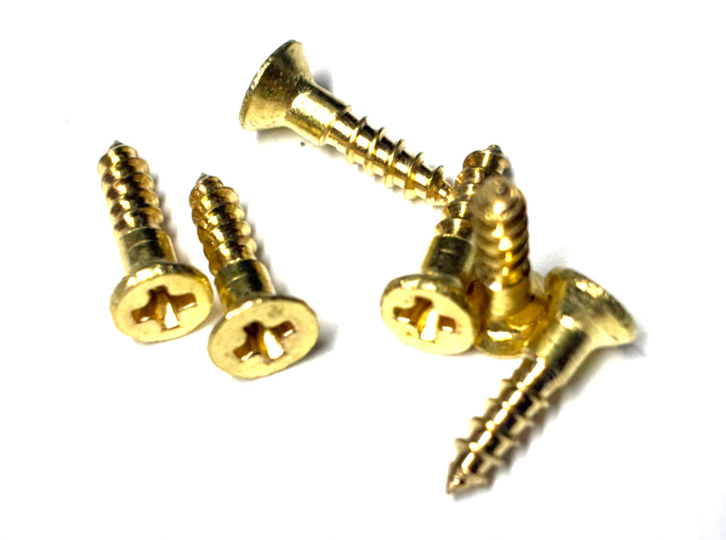 (FHWBP0406) PHILLIPS BRASS FLAT HEAD WOOD SCREW #4 X 3/8 - 100 pcs/pkg