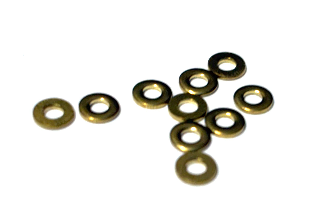 (FWB0) BRASS FLAT WASHER #0  .065x.125x.017 - 100 PCS/PKG