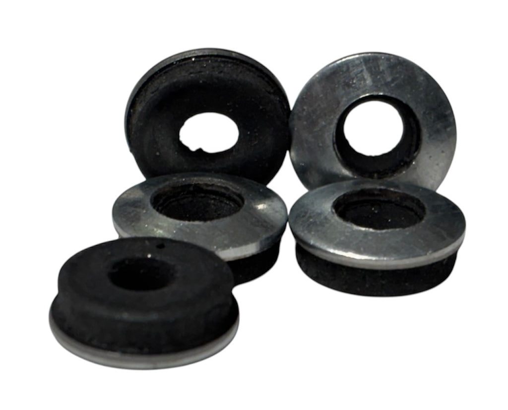 (FWRB06) PLATED NEOPRENE BACKED FLAT WASHER #6 - 50 pcs/pkg