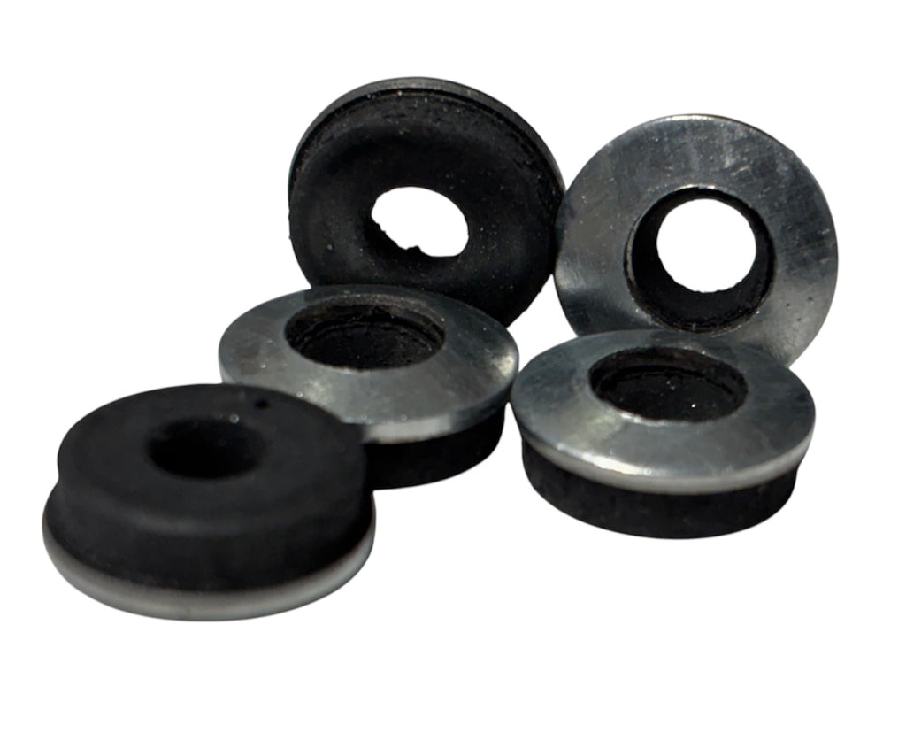 (FWRB06) PLATED NEOPRENE BACKED FLAT WASHER #6 - 50 pcs/pkg