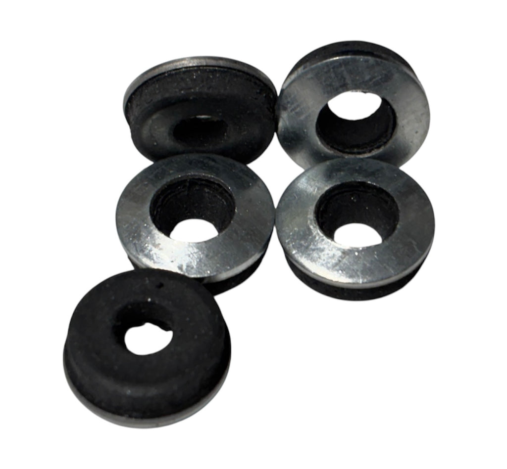 (FWRB06) PLATED NEOPRENE BACKED FLAT WASHER #6 - 50 pcs/pkg