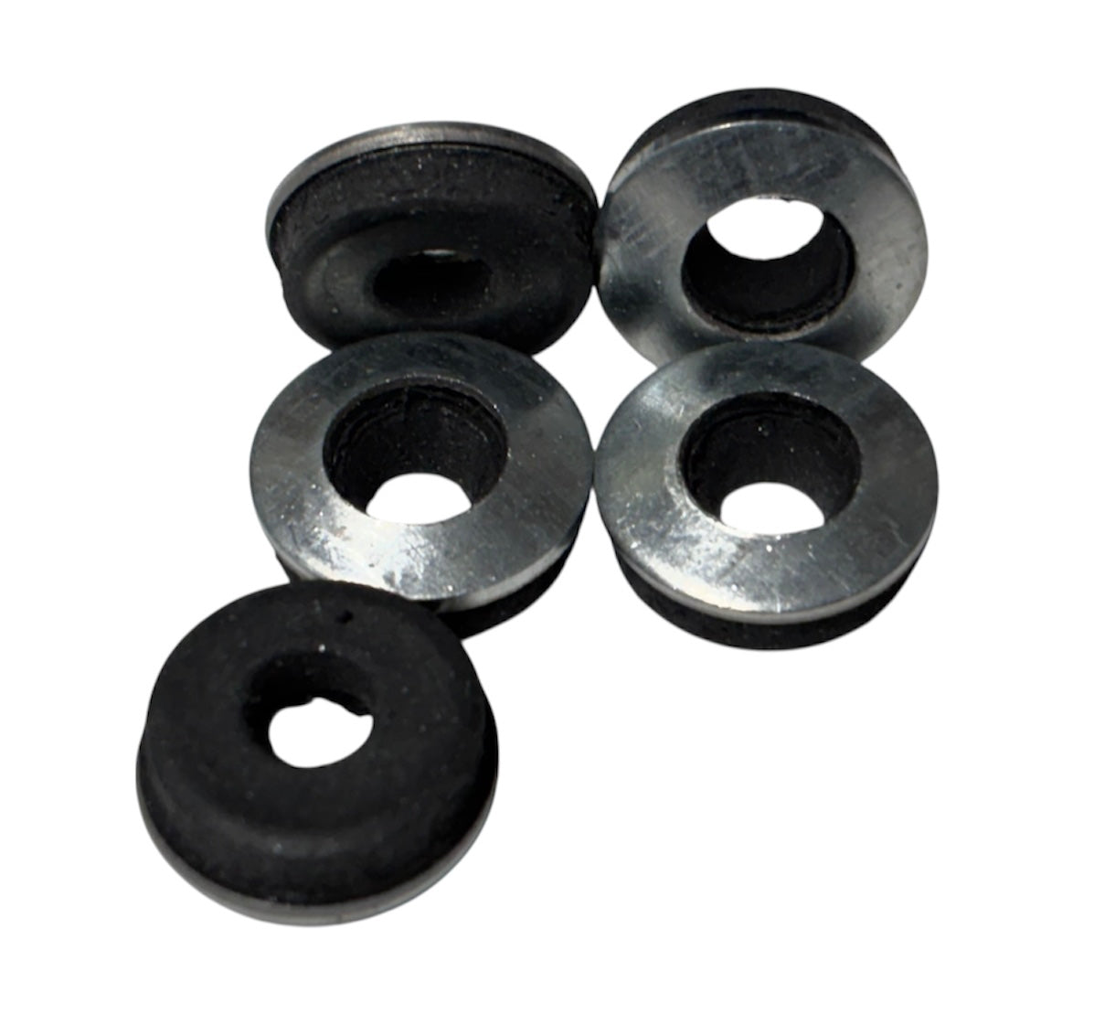 (FWRB06) PLATED NEOPRENE BACKED FLAT WASHER #6 - 50 pcs/pkg