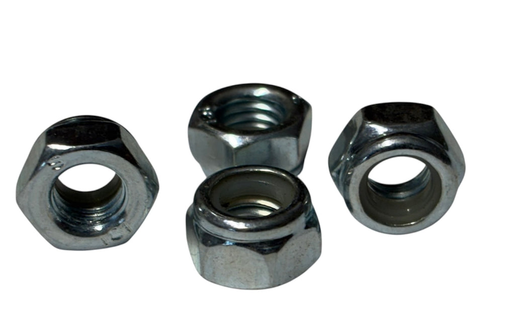 (NIM030) PLATED NYLON INSERT LOCK NUT M 3 (3mm) - 20 pcs/pkg