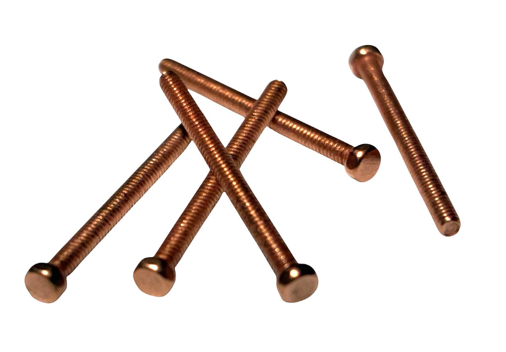 (HBBC0112) BRASS COPPER PLATED HEX HEAD MACHINE SCREW 1-72 X 3/4 - 100 pcs/pkg