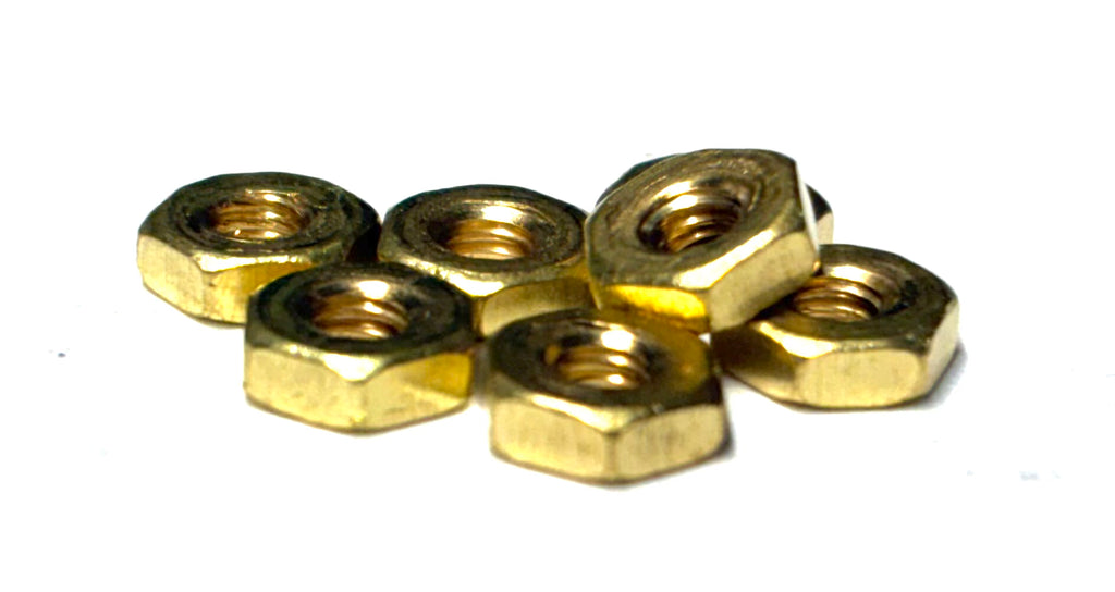 (HNB0080) BRASS HEX NUT 0-80 - 100 pcs/pkg