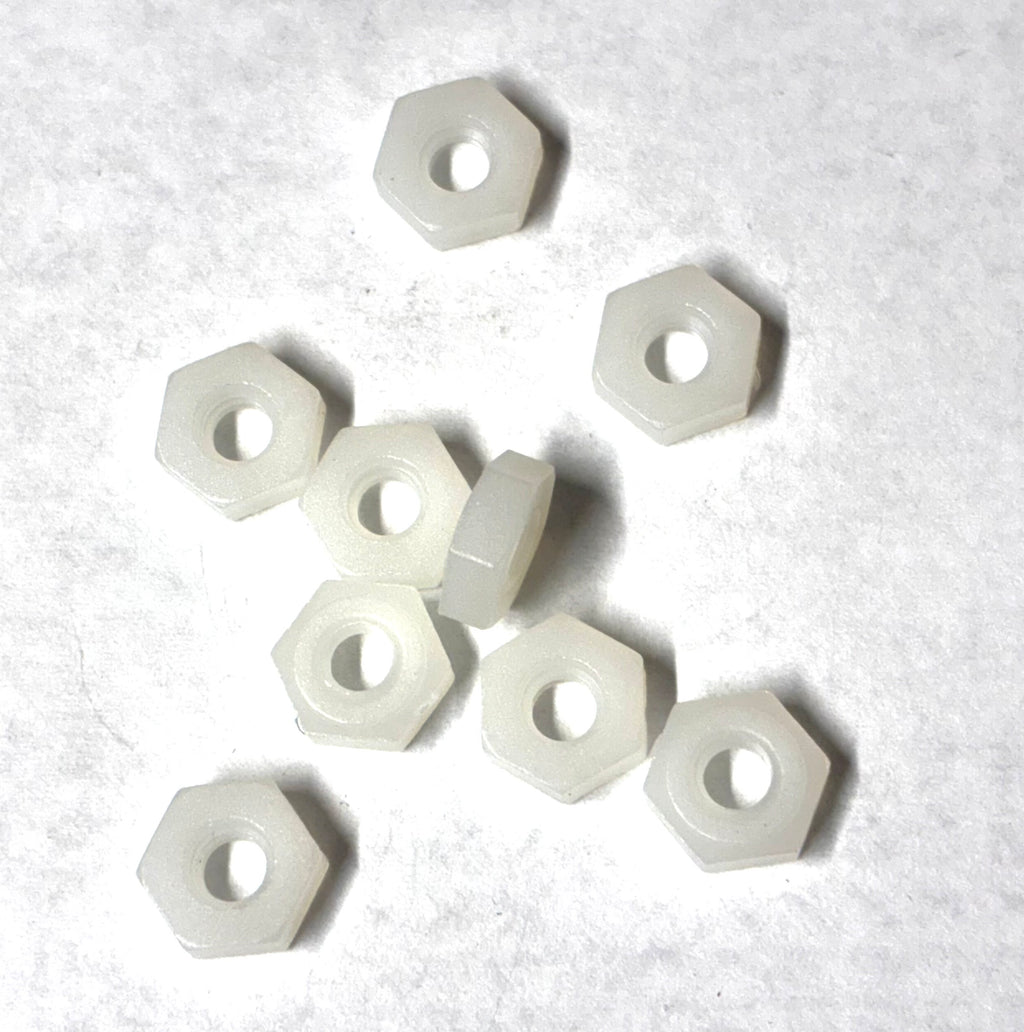 (HNN1420) NYLON HEX NUTS 1/4-20 - 50 PCS/PCK