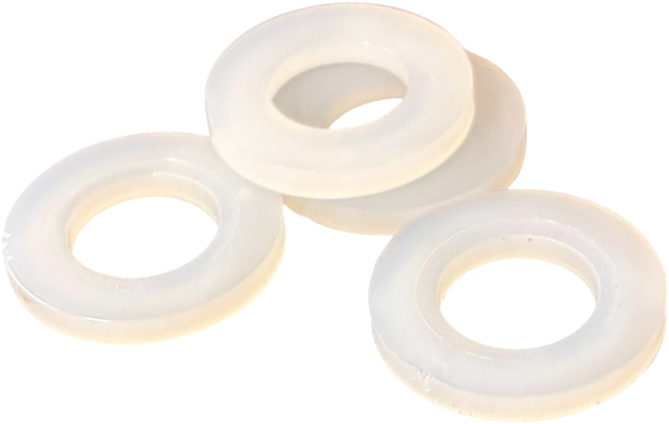 (FWN08) NYLON FLAT WASHER #8 - .171 ID, 3/8 OD, .032THK - 50 pcs/pkg