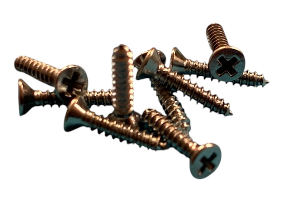 (SMFP0308) PHILLIPS PLATED FLAT HEAD SHEET METAL SCREW #3 X 1/2 - 100 pcs/pkg