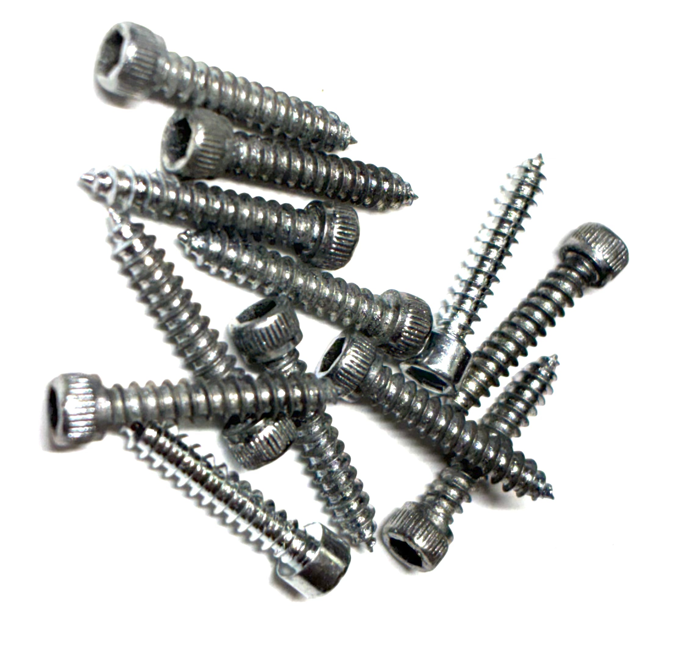 (STS0210) PLATED SOCKET HEAD SHEET METAL SCREWS #2 X 5/8 - 100 pcs/pkg