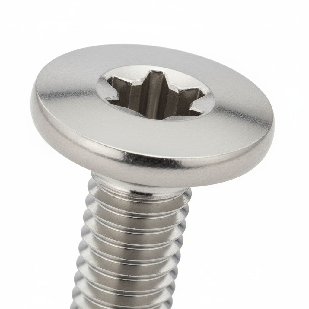 STAINLESS STEEL 6-LOBE 100 DEGREE FLAT HEAD MACHINE SCREW (TORX)